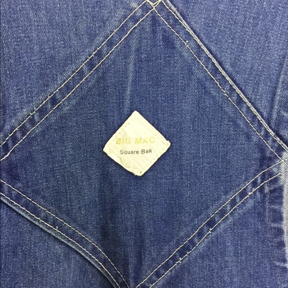 Big Mac Square Back Overalls Distressed 35 x 27 - Picture 5 of 5